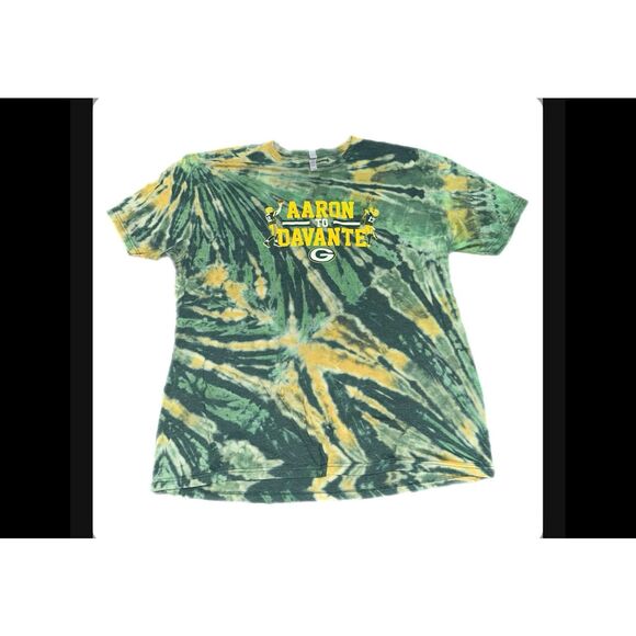 Green Bay Packers Aaron to Davante Tie-Dye Tee - Picture 1 of 4